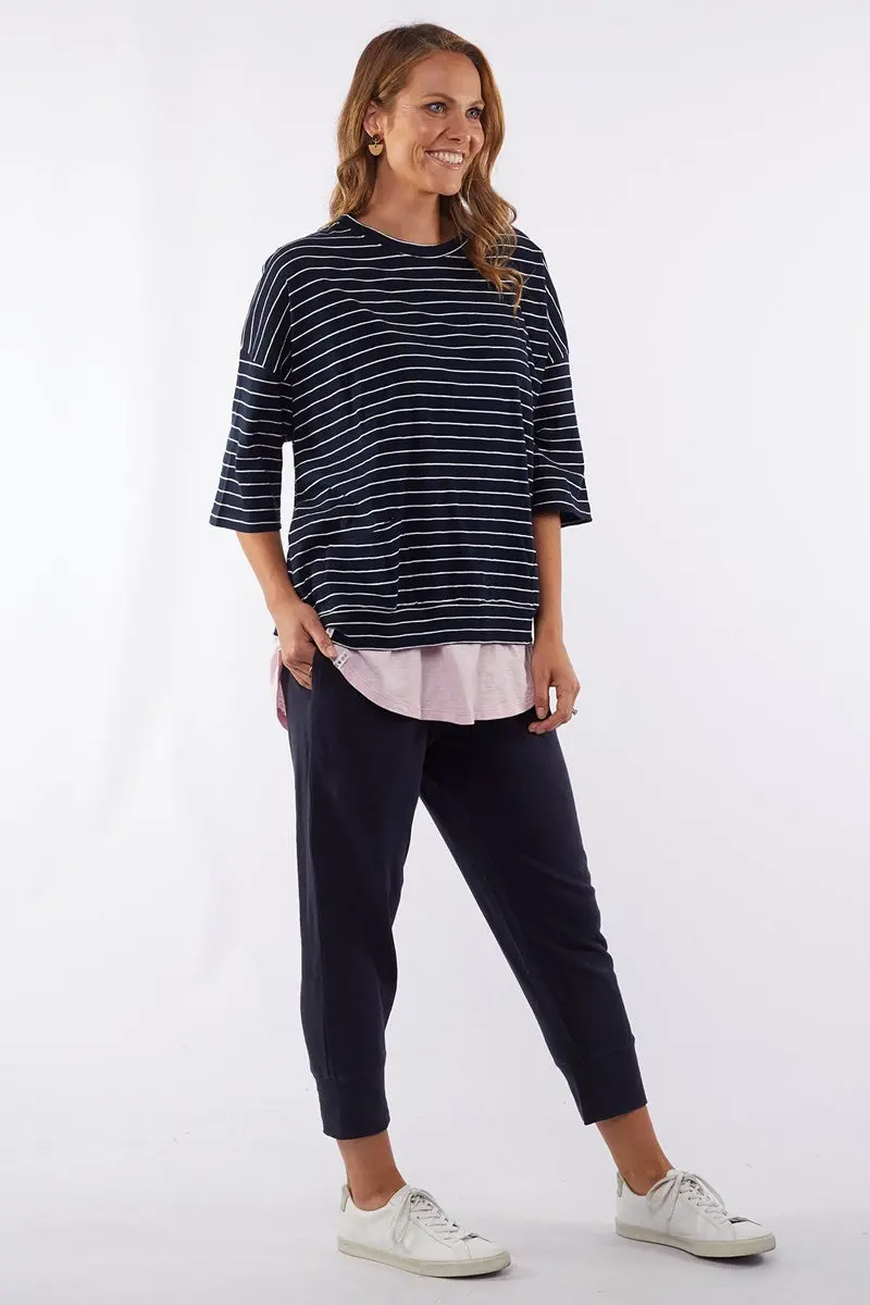 Elm - Fundamental Mazie Sweat - Stripe Navy 1