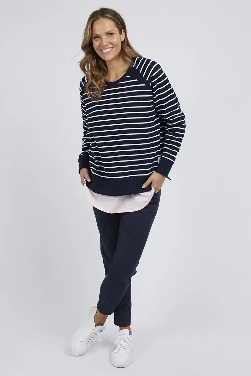 Elm - Fundamental Sydney Crew - Navy Stripe 1