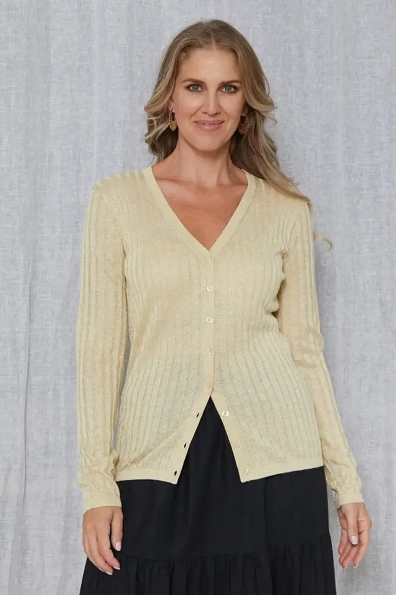 Stella + Gemma - Beverly Cardigan - Gold 1