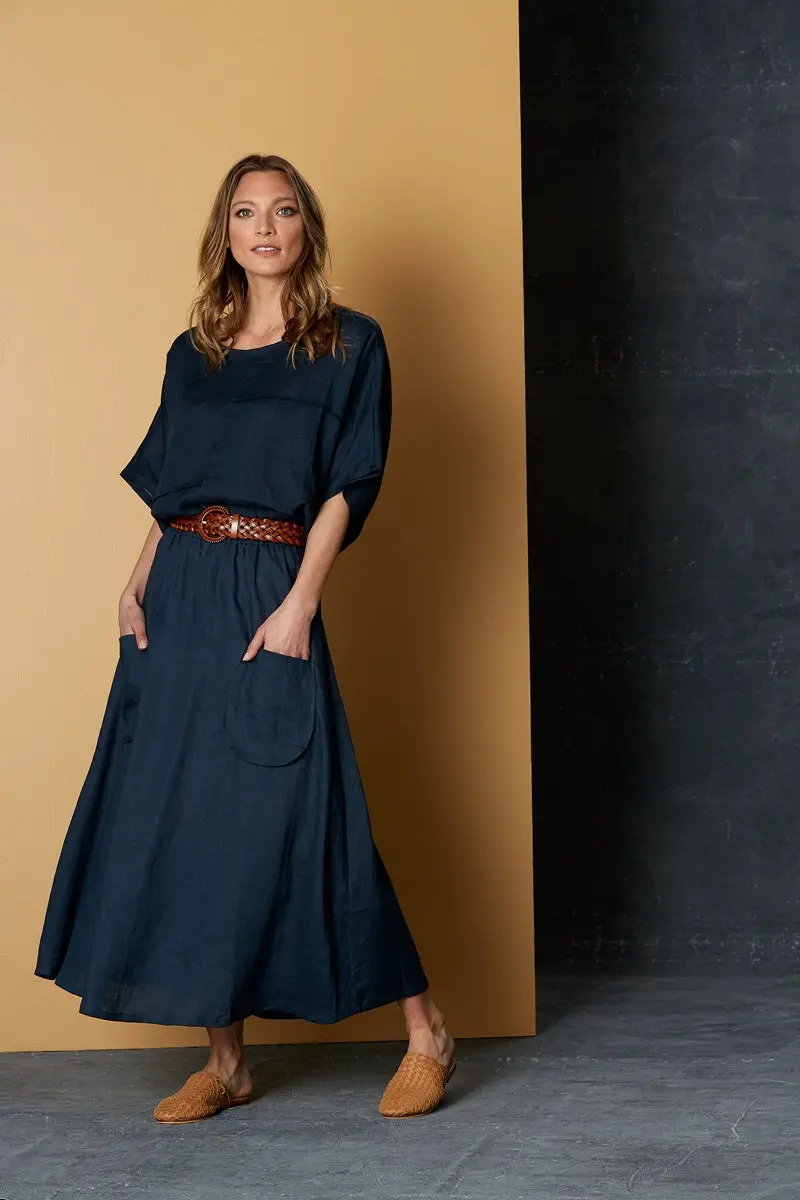 Eb & Ive - Bask Skirt - Admiral 1
