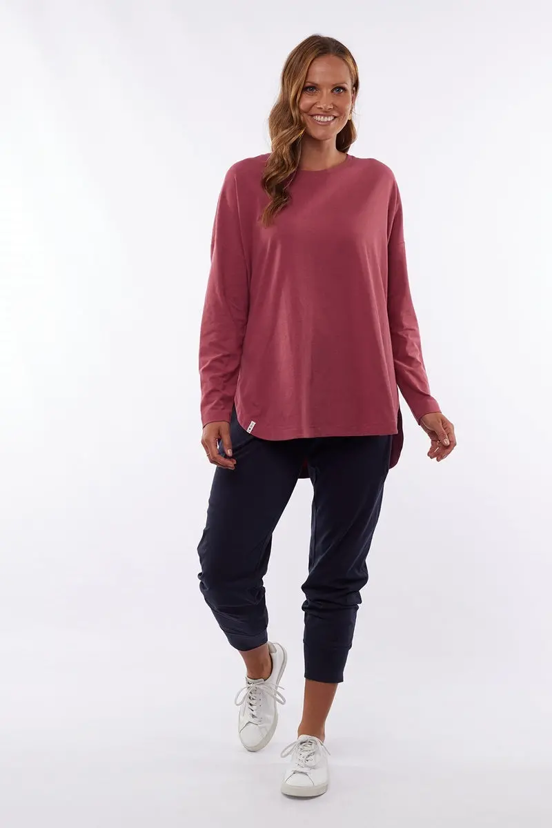 Elm - Society Long Sleeve Tee - Plum 1