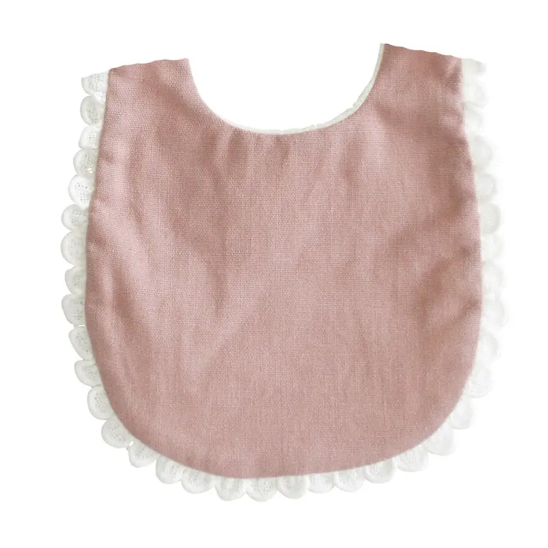 Alimrose - Sophie Linen Bib - Rose 1