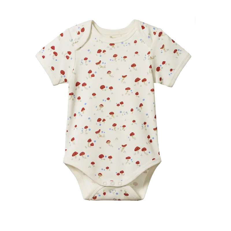 Nature Baby - Short Sleeve Body Suit - Mushroom Valley 1