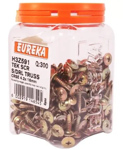 Eureka Tek Screw Truss Head - Coarse Thread 1