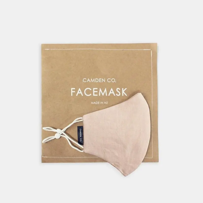 Camden Co - Linen Face Mask - Blush 1