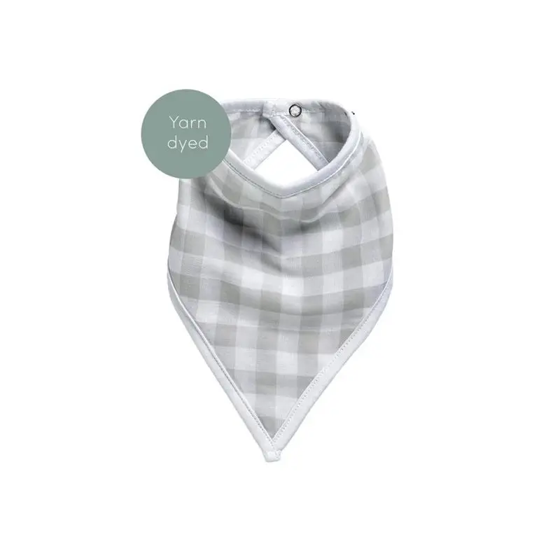 Eddy & Moss - Bandana Bib - Gingham Fog 1