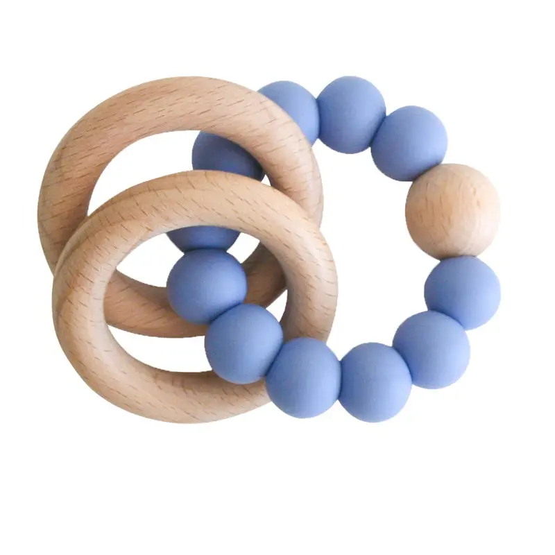 Alimrose - Beechwood Teether Rings Set - Blue 1