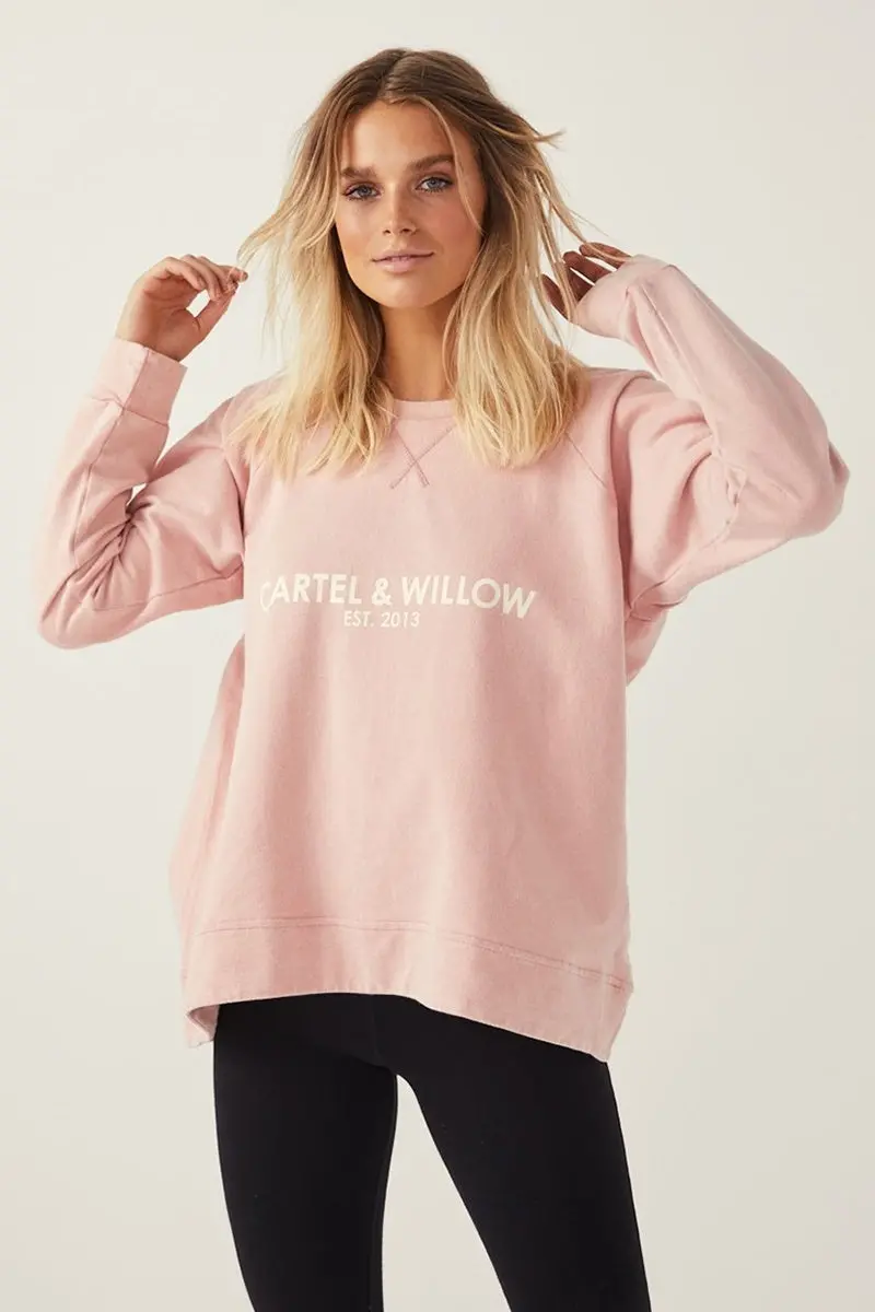 Cartel & Willow - Gigi Sweater - Pink Sandwash 1