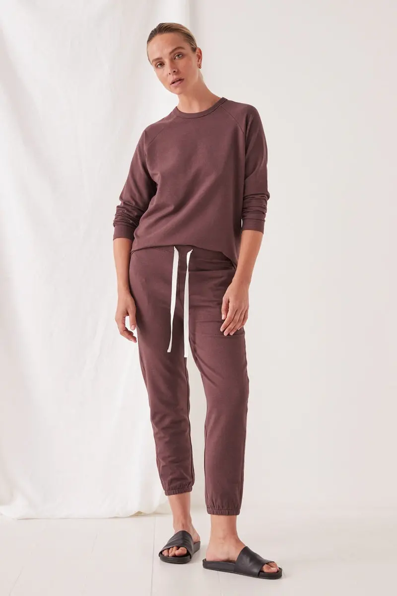 Assembly Label - Kin Fleece Top - Damson 1