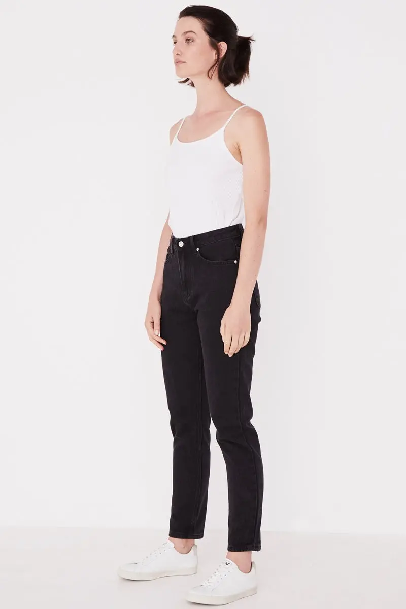 Assembly Label - High Waist Rigid Jean - Black 3