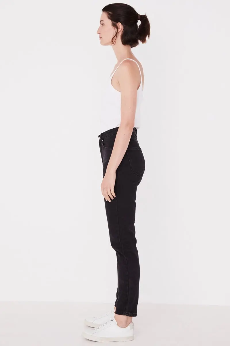 Assembly Label - High Waist Rigid Jean - Black 4