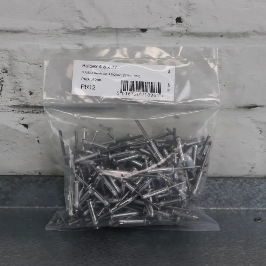 Workshop Warehouse 200 Bulbex Rivets S/F (4.8 X 27Mm, 3/16) 1