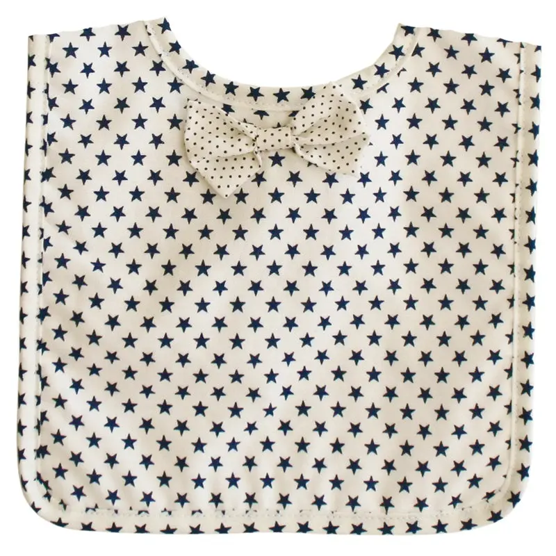 Alimrose - Bow Tie Bib White Navy Star 1