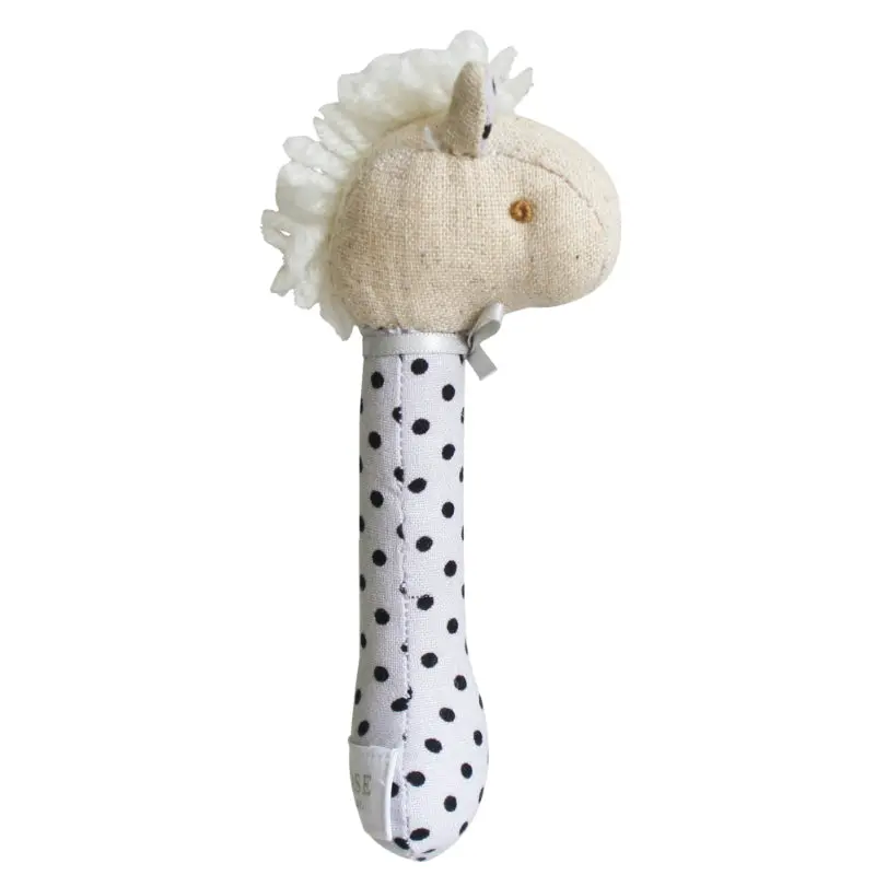 Alimrose - Horse Squeaker - Grey Black Polka 1