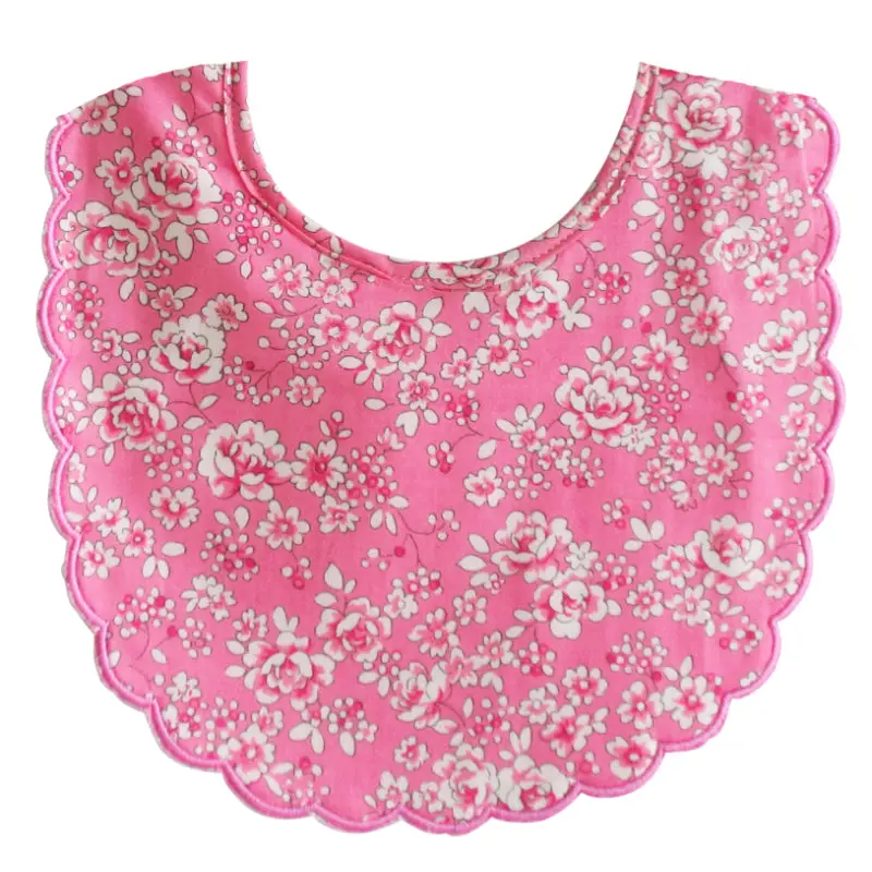 Alimrose - Scallop Edge Bib Pink Ivory 1