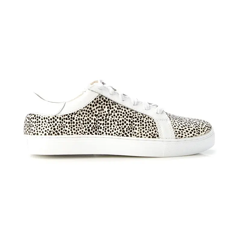 Walnut - Amy Sneaker- Mini White Black Spot 1