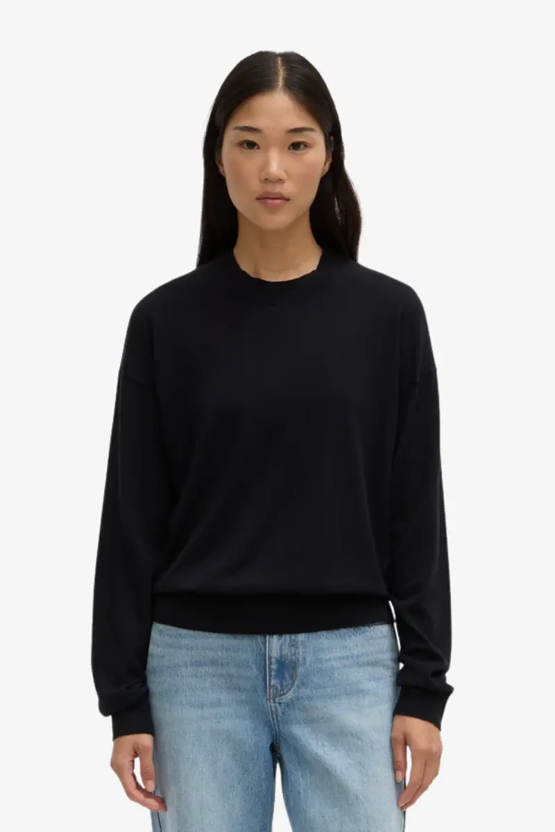 Assembly Label Cotton Cashmere Lounge Sweater - Black 1