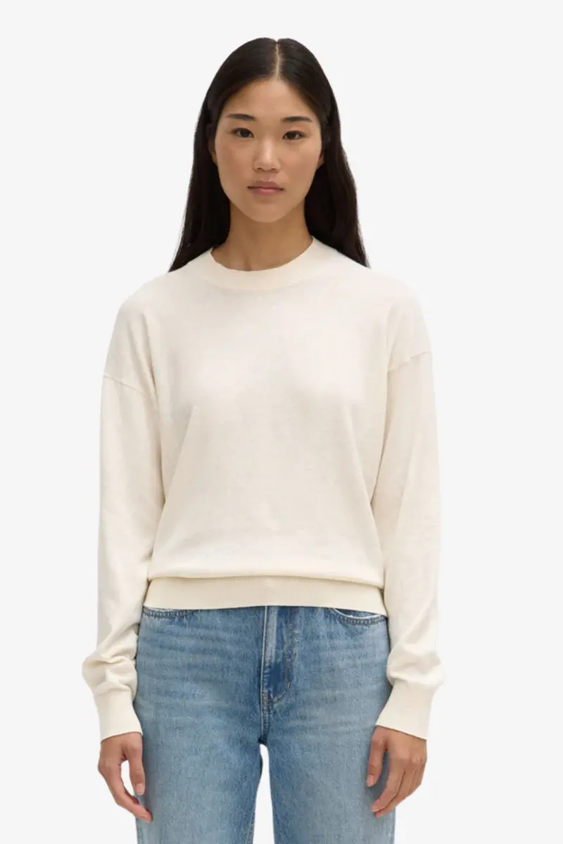 Assembly Label  Cotton Cashmere Lounge Sweater - Cream 1