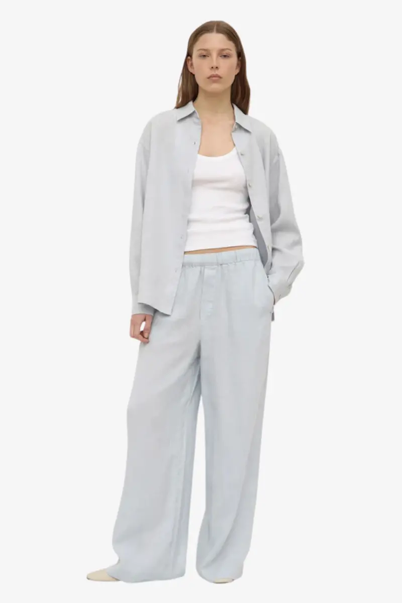 Assembly Label - Everyday Linen Ls Shirt - Cloud 1
