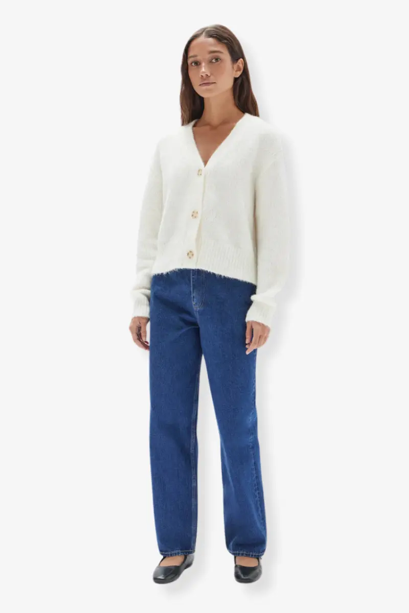 Assembly Label - Evi Wool Knit Cardigan - Cream 1