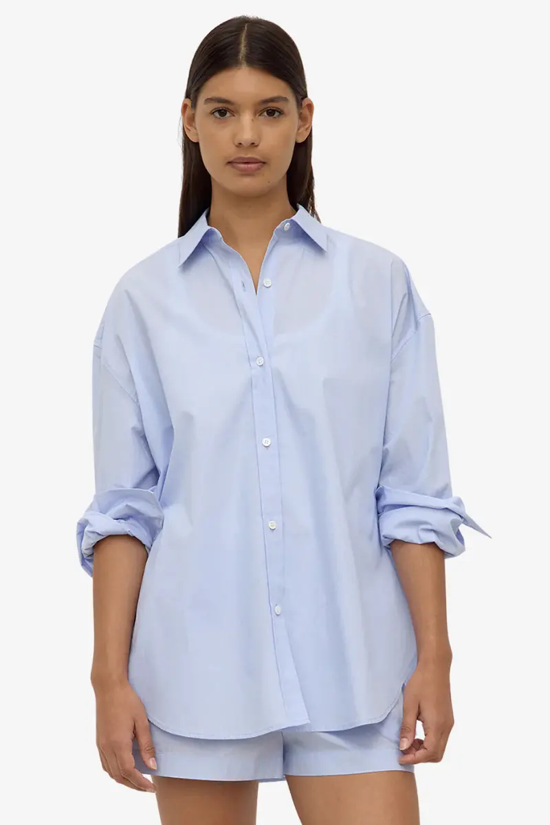 Assembly Label - Havana Stripe L/S Shirt - Blue / White Stripe 1