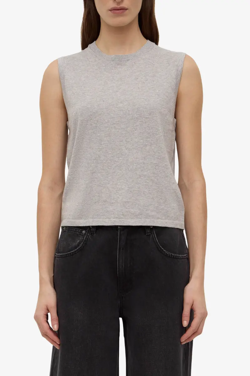 Assembly Label - Helena Cotton Cashmere Vest - Grey 1