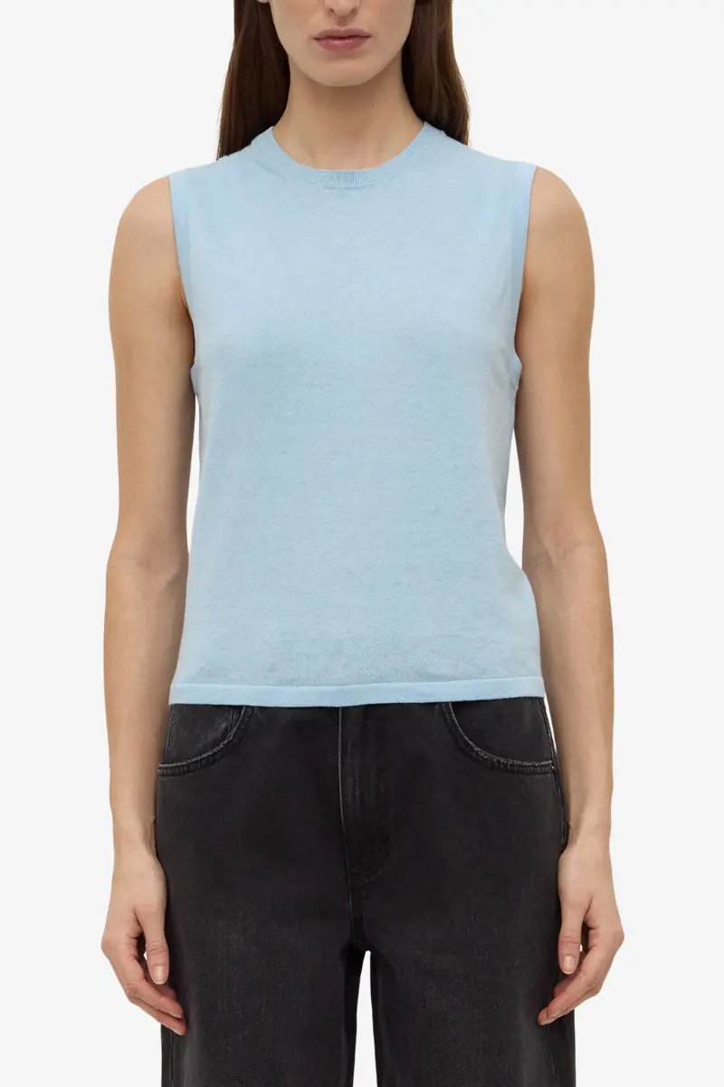 Assembly Label - Helena Cotton Cashmere  Vest - Salt 1