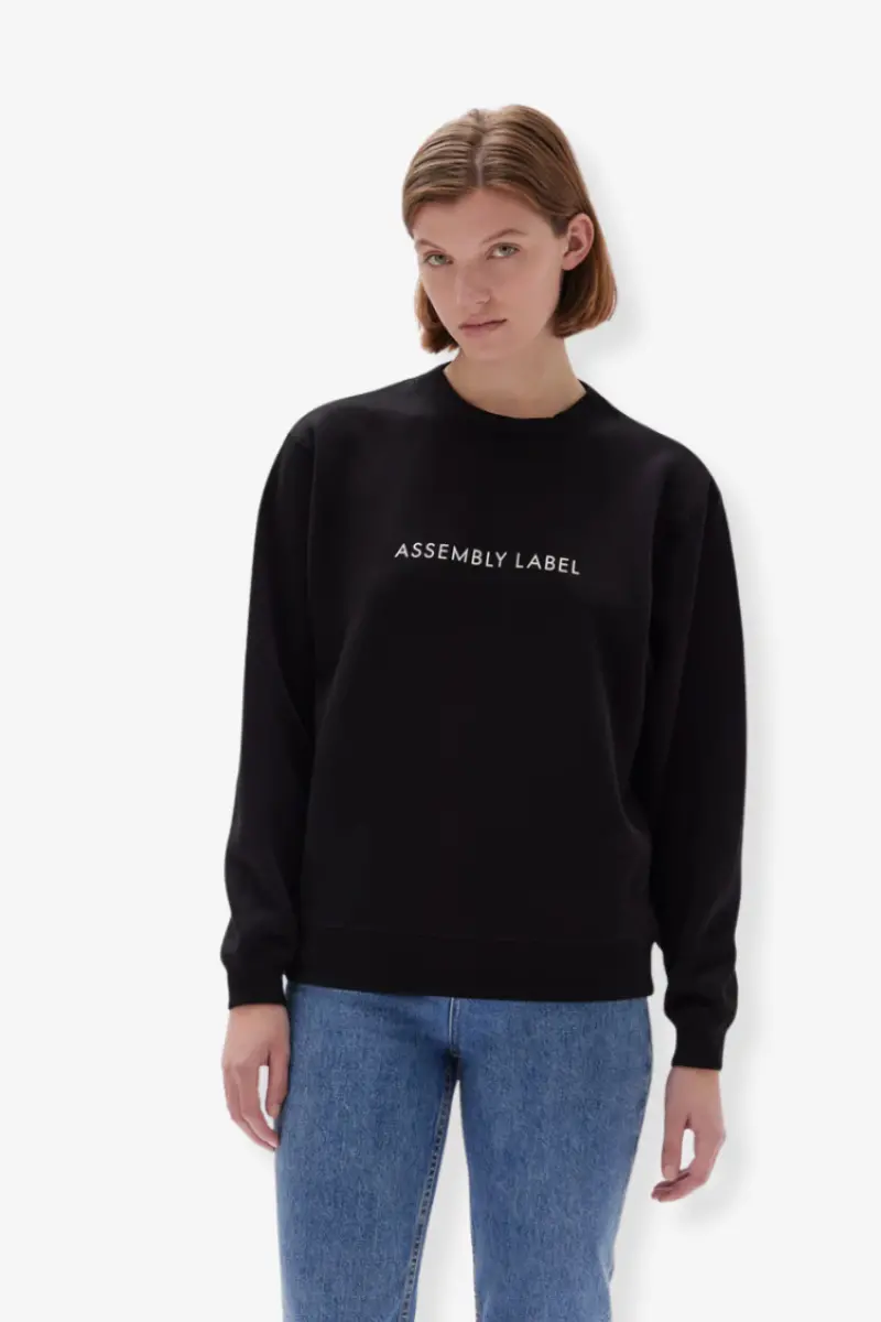 Assembly Label - Logo Fleece - True Black/White 1