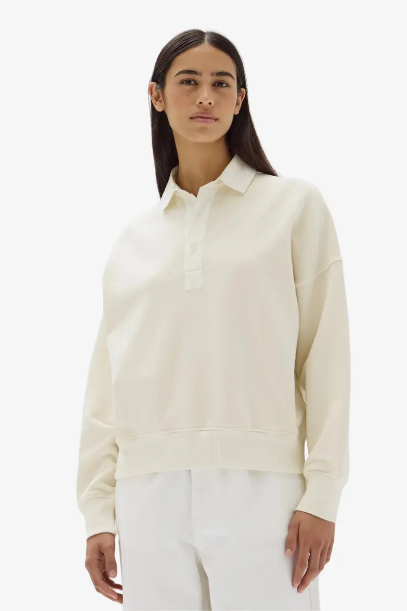 Assembly Label - Lux Polo Fleece - Cream 1