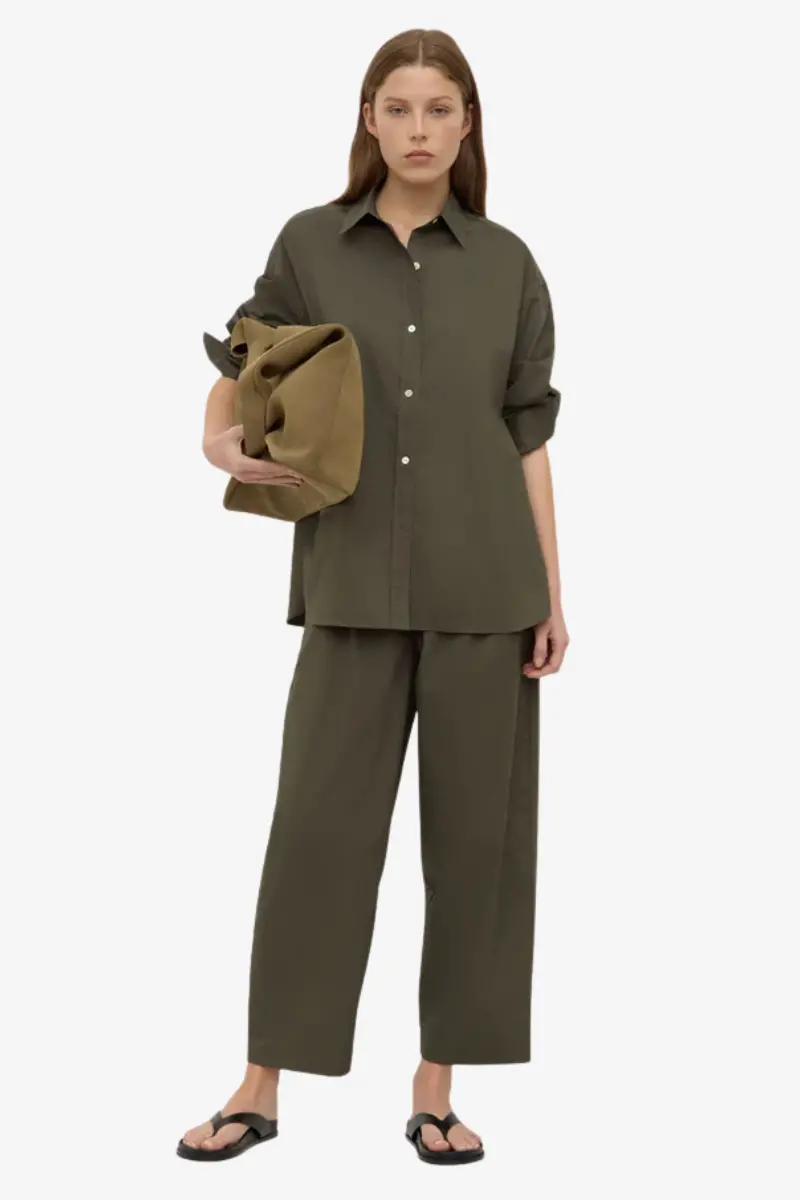 Assembly Label - Marigold Poplin Ls Shirt - Moss 1