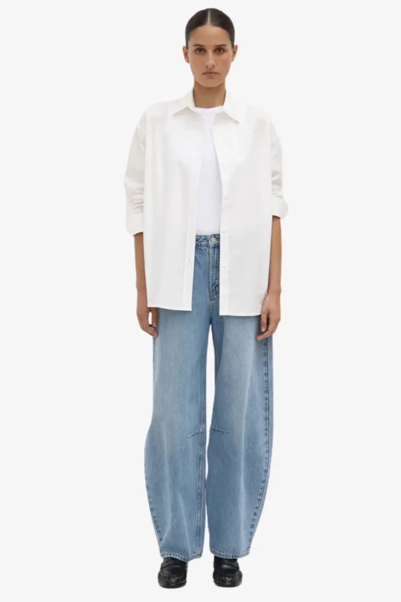 Assembly Label - Marigold Poplin Ls Shirt - White 1