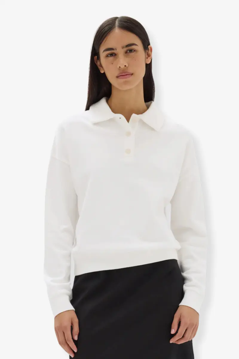 Assembly Label - Odille Jersey Polo - Antique White 1