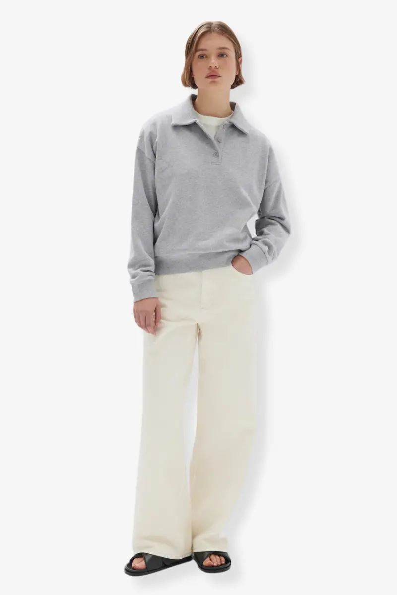 Assembly Label - Odille Jersey Polo - Grey Marle 1