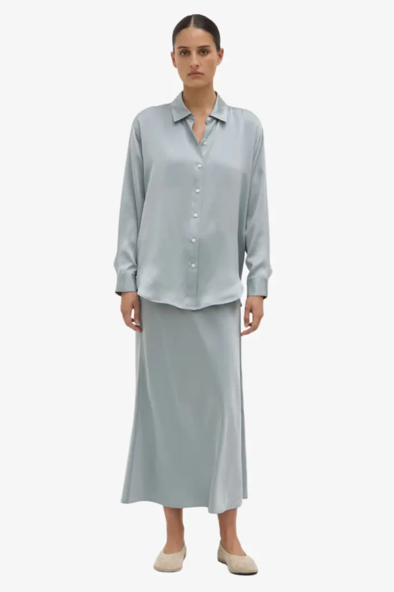 Assembly Label - Pippa Silk Shirt - Cloud 1