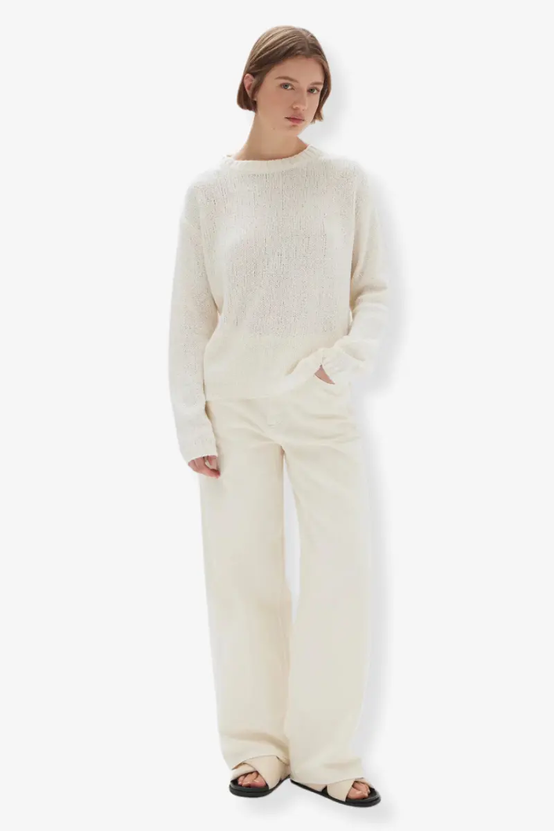 Assembly Label - Rey Knit Long Sleeve Top - Cream 1