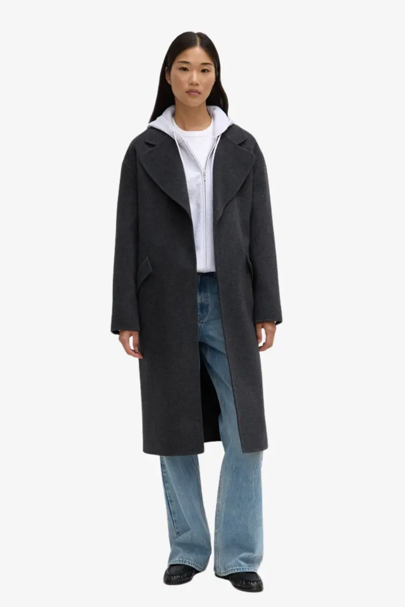 Assembly Label - Sadie Single Breasted Coat - Charcoal Marle 1