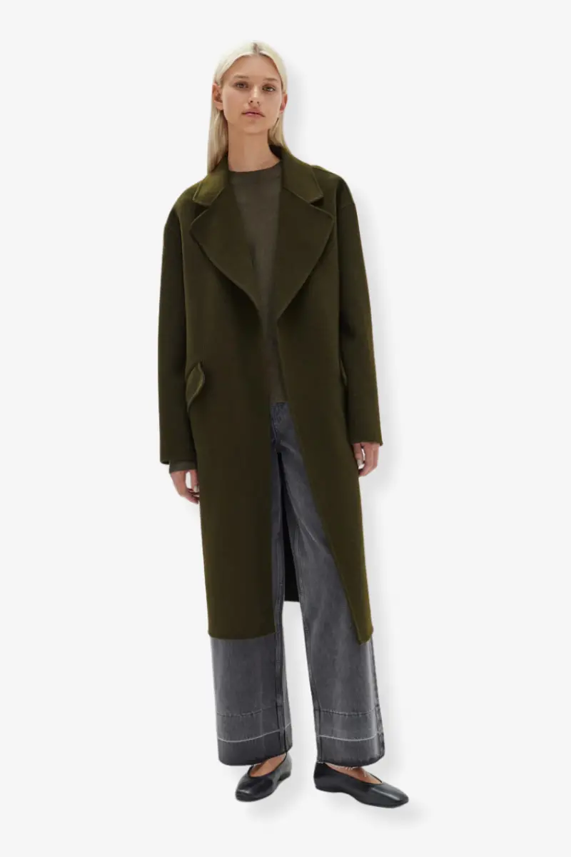 Assembly Label - Sadie Single Breasted Coat - Forest 1