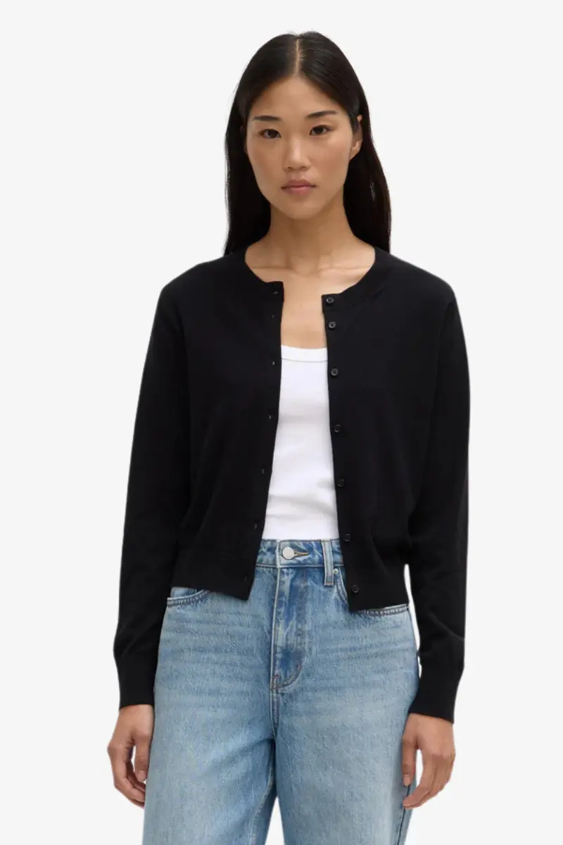 Assembly Label - Semra Cotton Cashmere Cardigan - Black 1