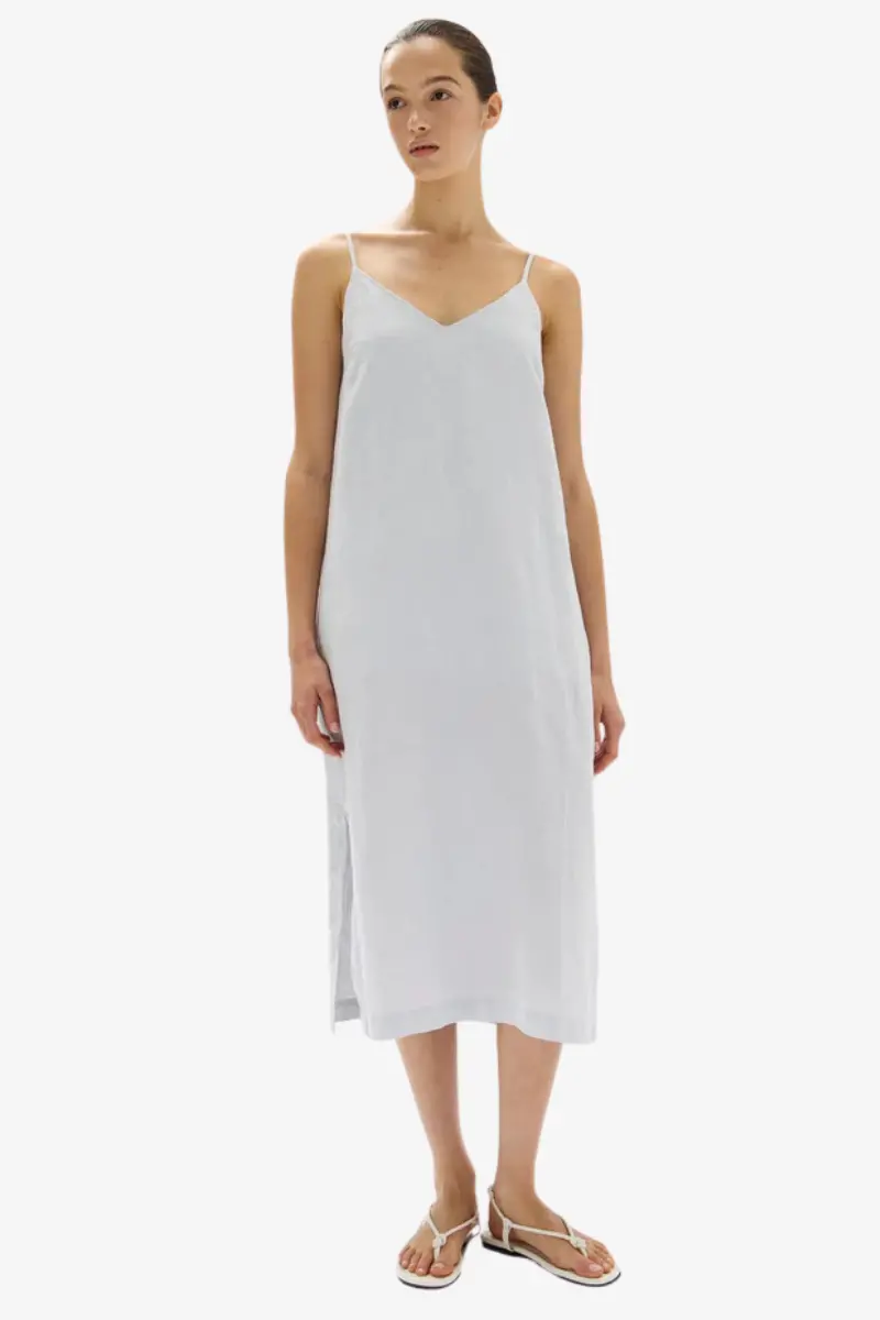 Assembly Label - Vallory Linen Slip Dress - Blue Haze 1
