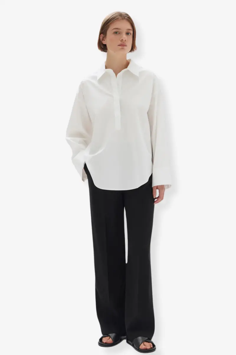 Assembly Label - Veronica Poplin Shirt - White 1