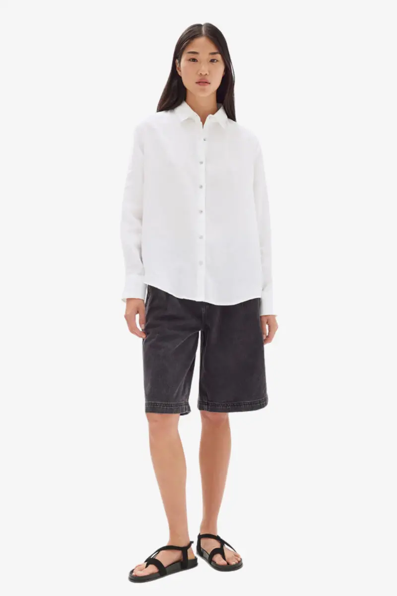 Assembly Label - Xander Long Sleeve Shirt - White 1