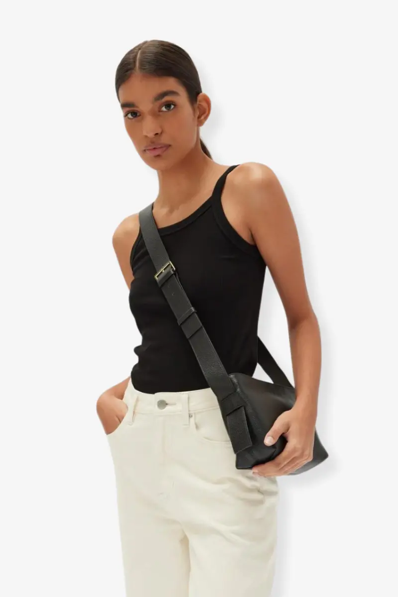 Assembly Label - Bridie Leather Crossbody Bag - Black 1