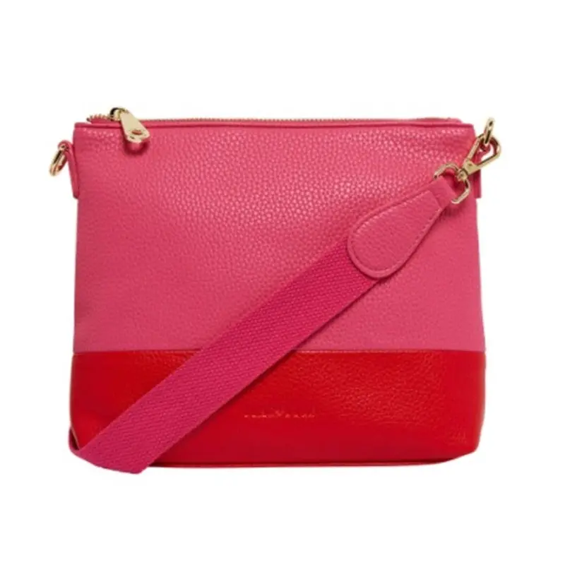 Elms + King - Avoca Crossbody - Fuchsia & Red 1