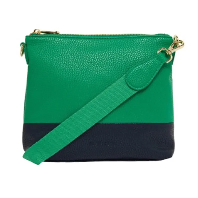 Elms + King - Avoca Crossbody - Green & Navy 1