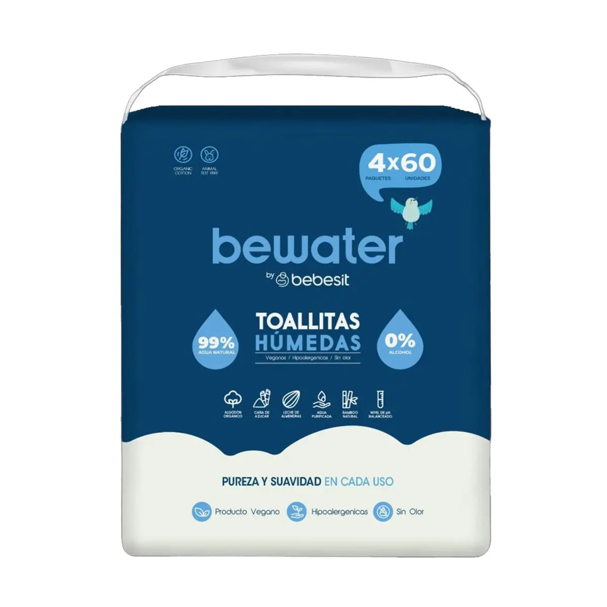 Toallitas Humedas Bewater Pack 4X60 240 Unidades 1