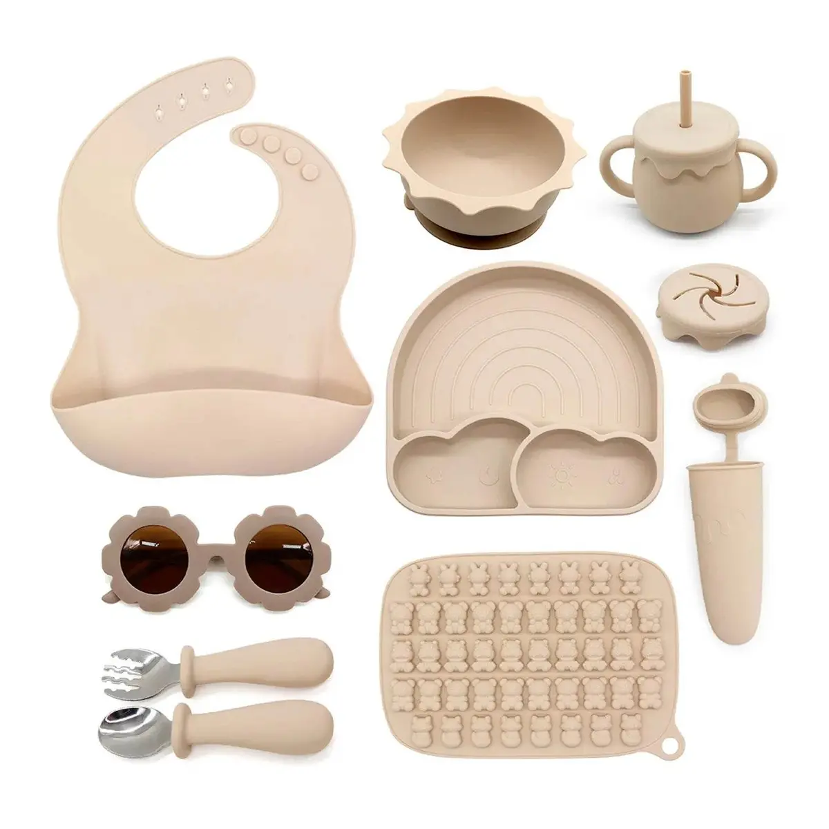 Set Alimentación Summer Silicona Beige, Bebesit 1