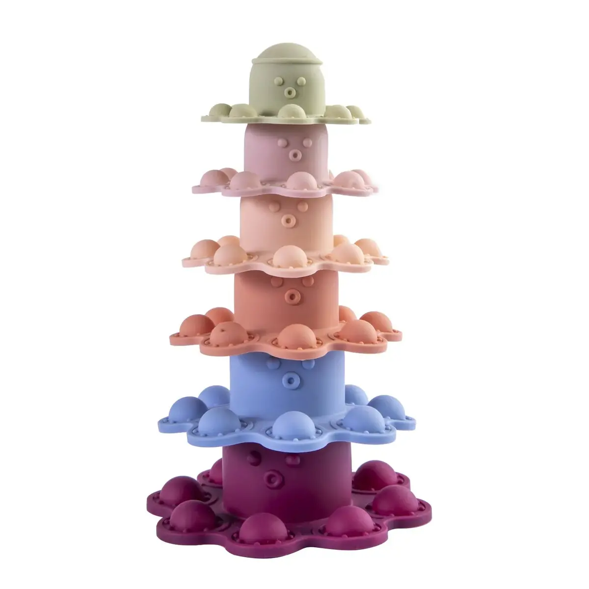 Juguete Torre Pulpo Montessori Silicona, Bebesit 1