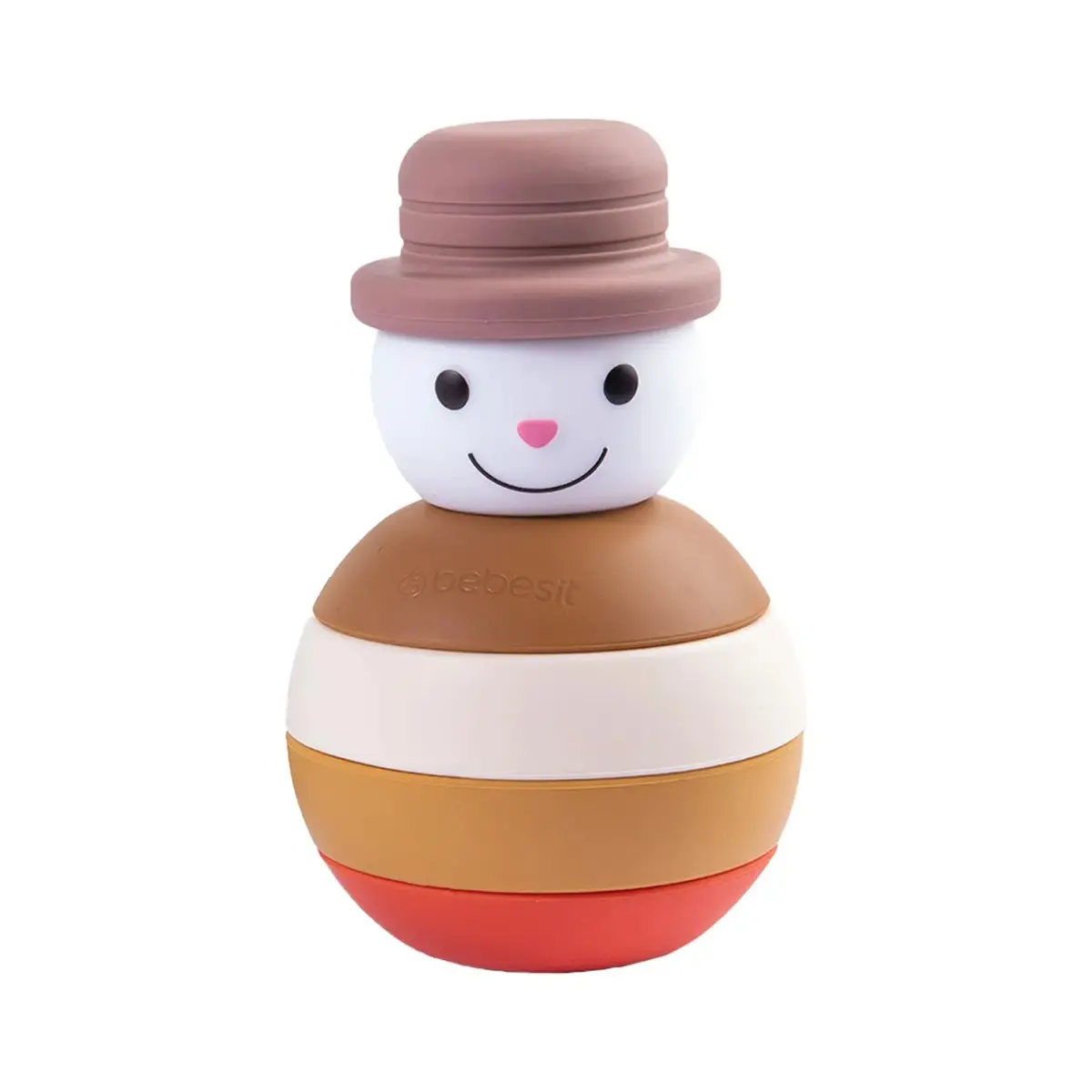 Juguete Muñeco Nieve Montessori Silicona Café, Bebesit 1