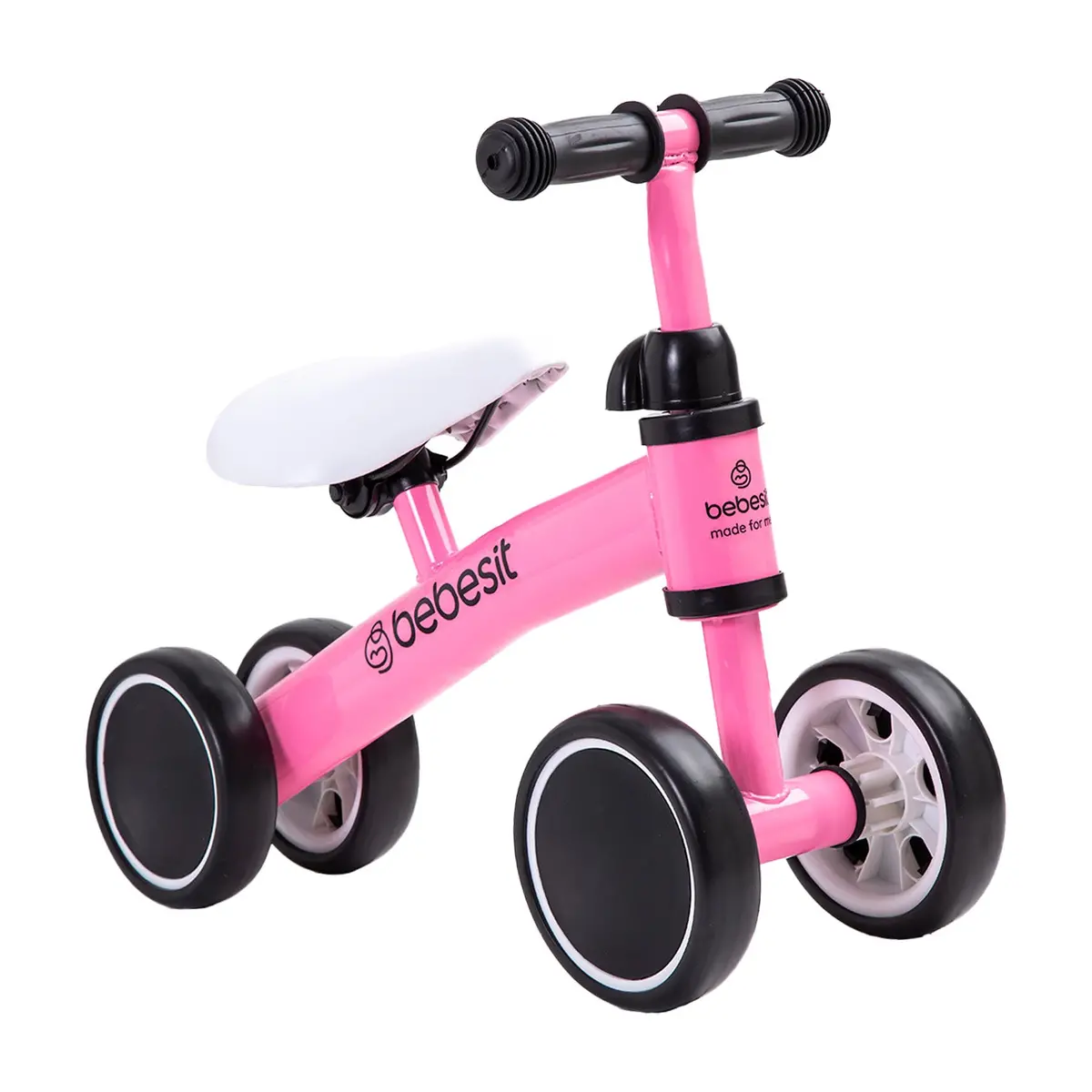 Bicicleta Triciclo Aprendizaje 4 Ruedas Xt02 Rosa Bebesit 1