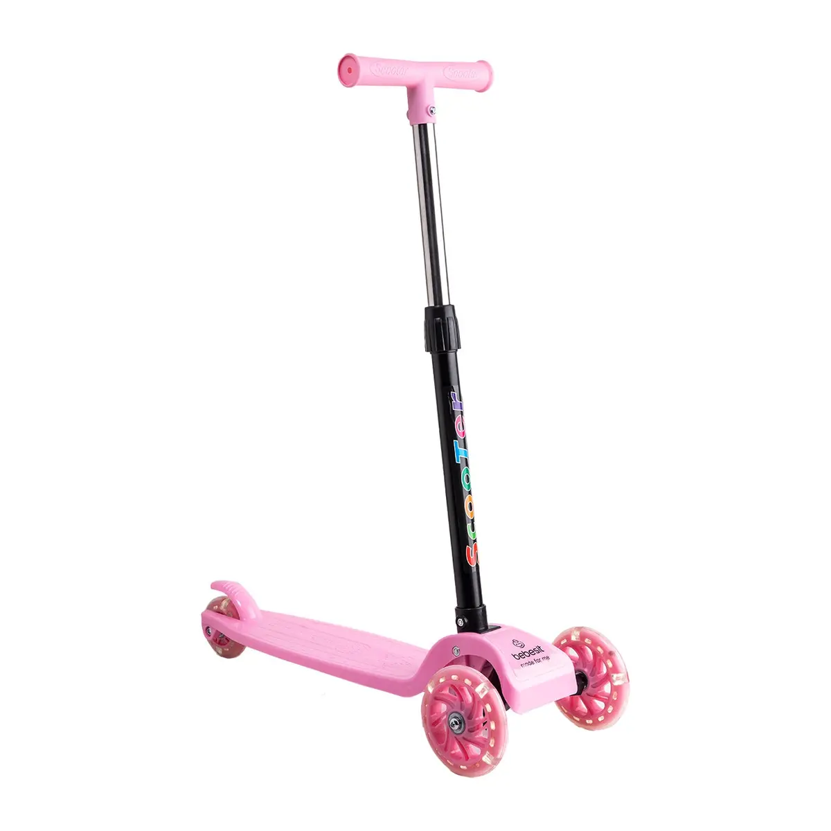 Scooter Monopatín Niña Regulable Plegable Xt03 Rosa, Bebesit 1